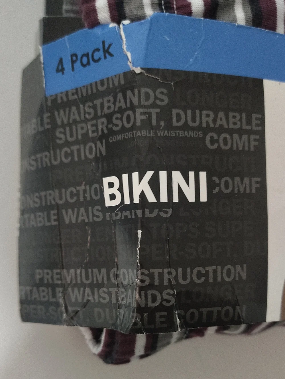 Vtg Men's Bikini Underwear By Kmart Assorted Colors - 4 Pack - Size L
